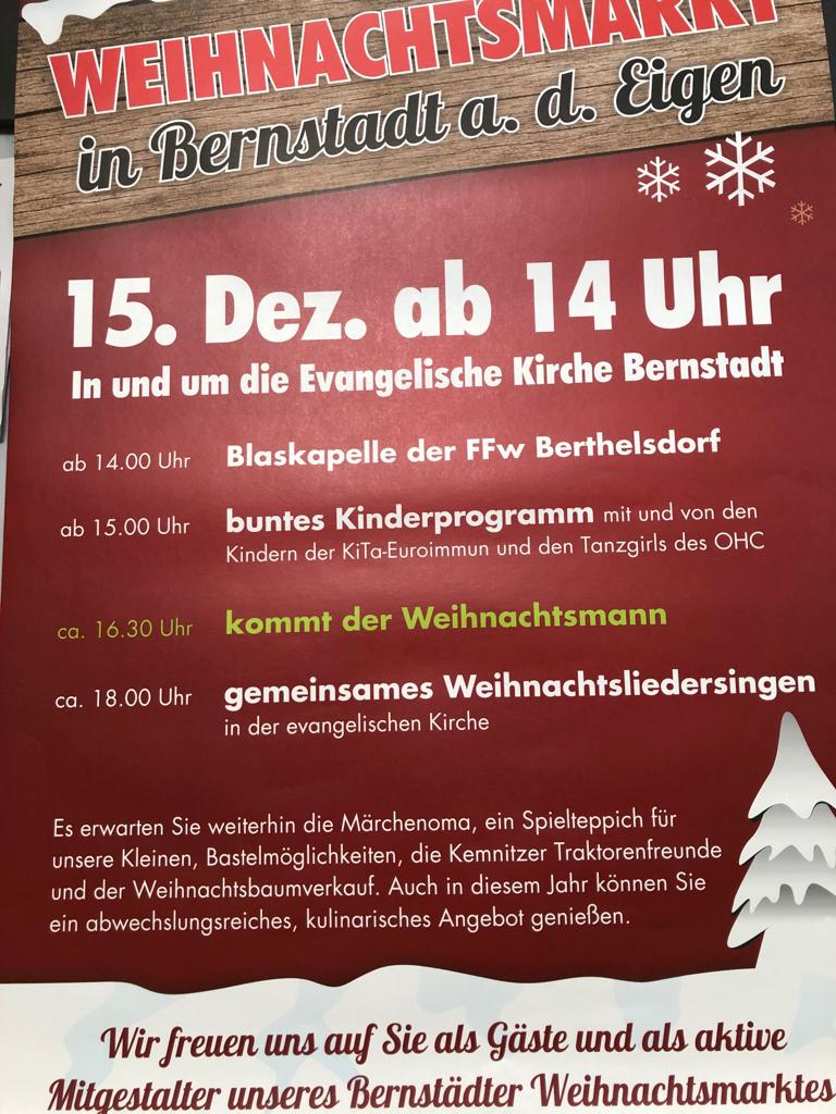 Plakat Weihnachtsmarkt 2018 Unsere Kirchgemeinden